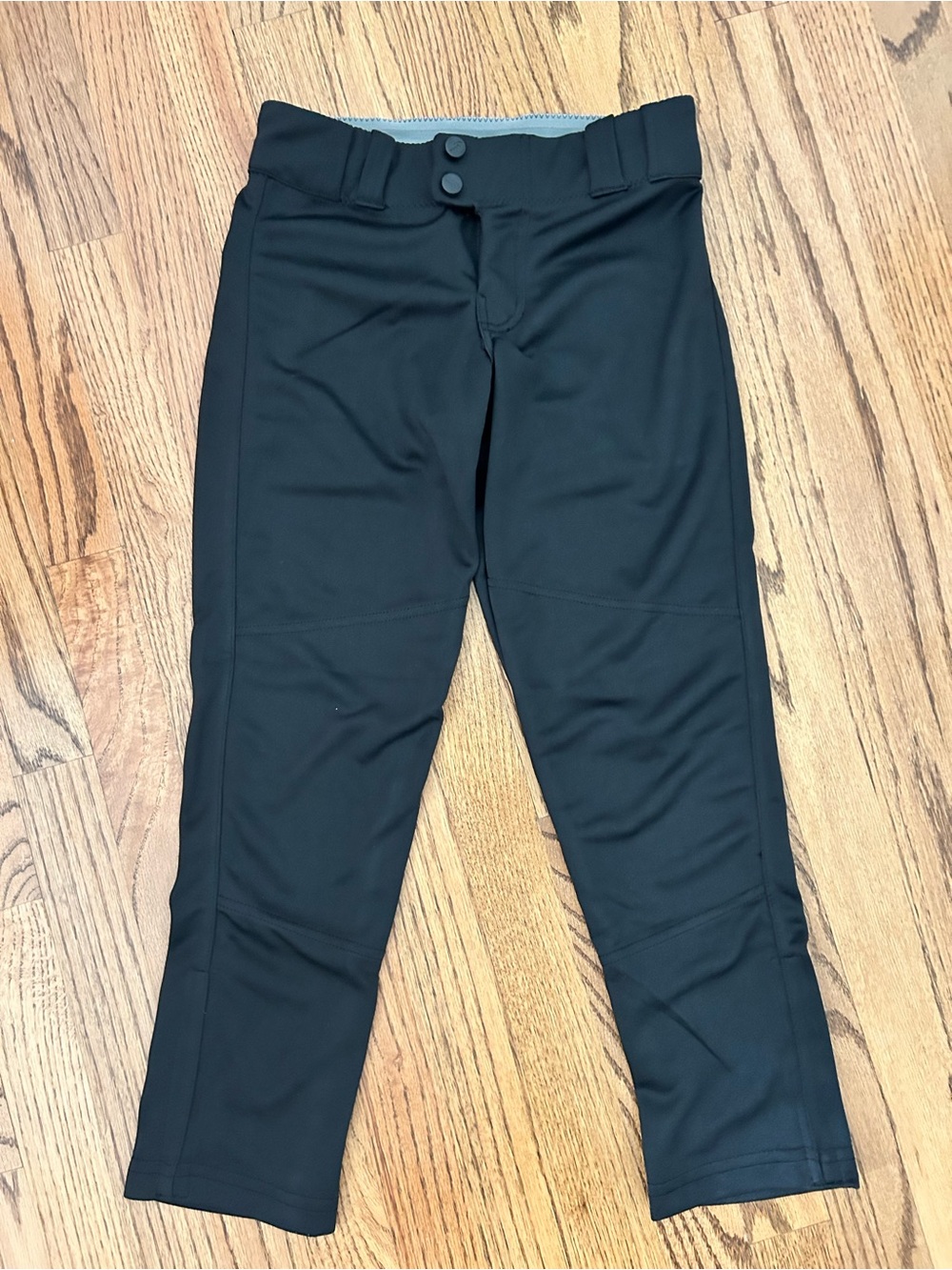 Youth tapered black baseball pants